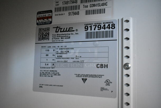 2017 True GDM-41SL-48-HC-LD Metal Commercial 2 Door Reach In Cooler Merchandiser. 115 Volts, 1 Phase. Tested and Working! - Image 7 of 7