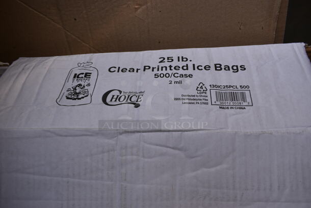 PALLET LOT of 15 BRAND NEW Boxes Including 500CC32P Choice Clear PET Plastic Cold Cup - 32 oz. - 500/Case, 130IC25PCL500 Choice 25 lb. Clear Plastic Ice Bag with Ice Print - 500/Case, Choice 25 lb Shorty Paper SOS Bag, 347RB12WHSLV White Bowl with Silver Lattice Design, Choice 0.75 oz Portion Cups, 500L1020WHT Travel Cups and Lids, 427TBBD4 Bolt Down Outdoor Table Base Plate. 15 Times Your Bid! - Image 4 of 12