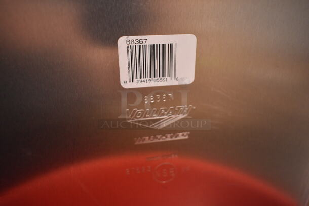 PALLET LOT of 23 BRAND NEW Boxes Including 150ASIANPINT Emperor's Select Chinese Pint Size Insulated Foil Bag - 1000/Case, 304FND109W Acopa Foundations 9" White Narrow Rim Melamine Plate - 12/Case, 3756620BP GET 6620-BP 20 oz. Blue Pepsi® SAN Plastic Pebbled Tumbler - 72/Case, Choice Pastry Bags, 471SPC100 Choice 20 13/16" Aluminum Pot / Pan Cover, 470M37015 Barfly M37015 12 3/8" Stainless Steel Bar Spoon with Fork End, 2 475TCRND44RD Lavex 44 Gallon Red Round Commercial Trash Can, 2 Box 127PL2 Choice PET Plastic Lid for 1.5 to 2.5 oz. Souffle Cup / Portion Cup - 2500/Case, 130PSVDISP4 Preserve 36007 Multi-Utensil Cutlery Dispenser, 17821313 Plate, 442CMTTW1044 Lavex 10" x 4" x 4" White Tuck Top Corrugated Mailer - 50/Bundle, 127RDTFLBULK Choice Microwavable Translucent Recessed Fit Deli Lid - 500/Case, 2 127RD16BULK Choice 16 oz. Microwavable Translucent Round Deli Container - 500/Case. 23 Times Your Bid! - Image 6 of 12