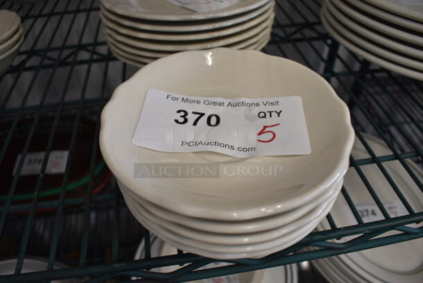 5 White Ceramic Saucers. 5.5x5.5x1. 5 Times Your Bid!
