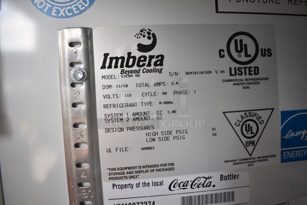 Imbera EVC04 Metal Commercial Single Door Mini Cooler Merchandiser. 115 Volts, 1 Phase. Tested and Working! - Image 4 of 4