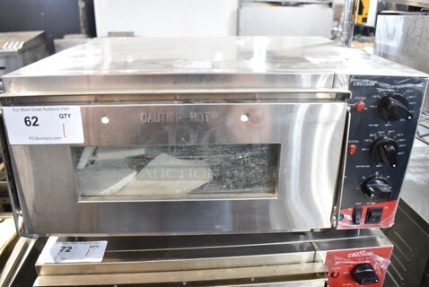 2023 Crosson CPO-160 Stainless Steel Commercial Countertop Electric Powered Pizza Oven w/ Broken Cooking Stone. 120 Volts, 1 Phase. Tested and Working!