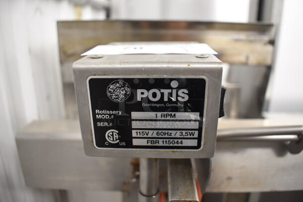 Potis 1 RPM Stainless Steel Commercial Countertop Gyro Machine. 115/125 Volts, 1 Phase. 25x25x45. Tested and Working! - Image 3 of 7