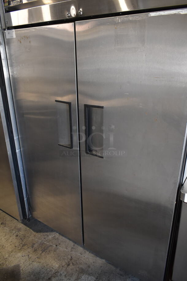 2013 True TG2R-2S ENERGY STAR Stainless Steel Commercial 2 Door Reach In Cooler w/ Poly Coated Racks on Commercial Casters. 115 Volts, 1 Phase. Tested and Working! - Image 3 of 8
