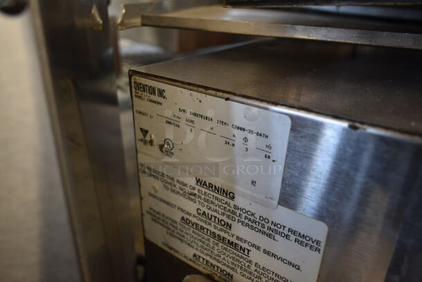 Ovention C20003PH Stainless Steel Commercial Electric Powered Conveyor Pizza Oven. Missing Conveyor Belt. 208/240 Volts, 3 Phase.
 - Image 7 of 7