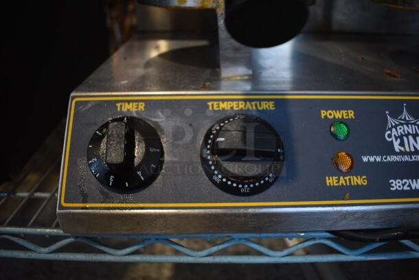 Carnival King 382WSM22 Stainless Steel Commercial Countertop 2 Head Waffle Cone Maker. 20x17x12. Tested and Working! - Image 5 of 7