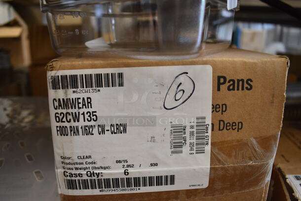 ALL ONE MONEY! Lot of 24 BRAND NEW IN BOX! Cambro Poly Clear 1/6 Size Drop In Bins. 1/6x2 - Image 3 of 3