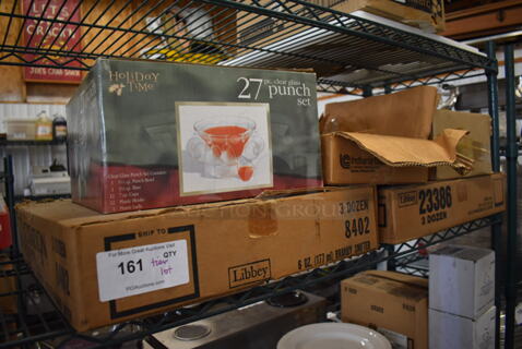 ALL ONE MONEY! Tier Lot of Various Items Including Libbey Brandy Snifters, Libbey Old Fashioned Glasses, Luminarc Glass Bowls.