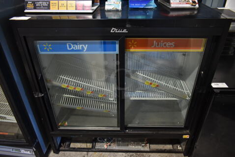 2017 True GDM-41SL-48-HC-LD Metal Commercial 2 Door Reach In Cooler Merchandiser w/ Poly Coated Racks. 115 Volts, 1 Phase. Tested and Powers On But Does Not Get Cold