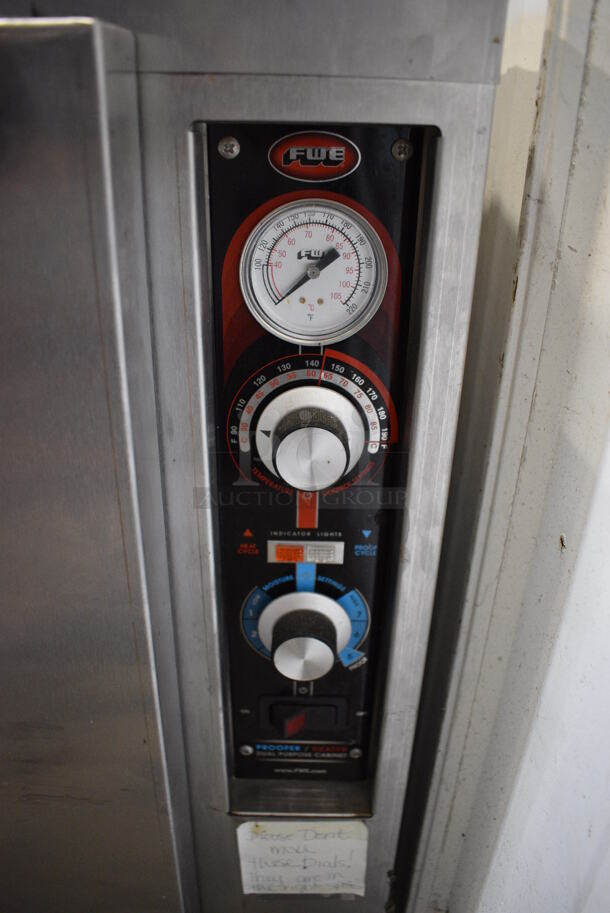 FWE Stainless Steel Commercial Undercounter Proofer Heater Cabinet w/ Thermostatic Controls on Commercial Casters. 38x31x33. Tested and Working! - Image 6 of 6