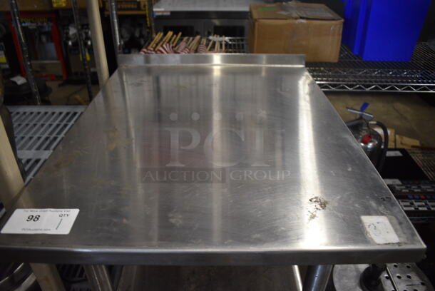 Stainless Steel Table w/ Back Splash and 2 Under Shelves on Commercial Casters. 24x30x37  - Image 3 of 4