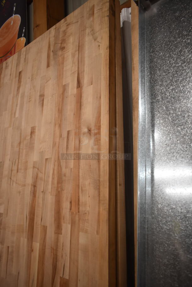 2 BRAND NEW SCRATCH AND DENT! Regency Wooden Butcher Block Tabletop. 2 Times Your Bid! - Image 3 of 4