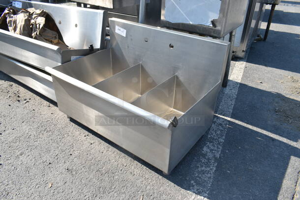BRAND NEW SCRATCH AND DENT! Stainless Steel 3 Bay Sink. No Legs.  - Image 3 of 7