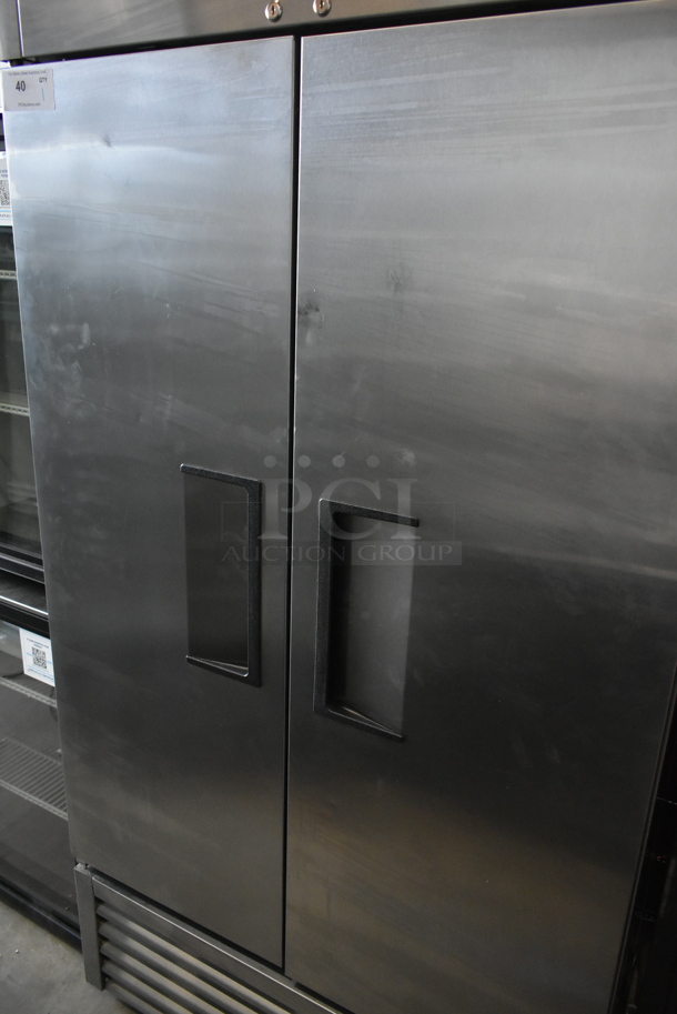 2015 True T-35 Stainless Steel Commercial 2 Door Reach In Cooler w/ Poly Coated Racks. 115 Volts, 1 Phase. Tested and Working! - Image 2 of 5