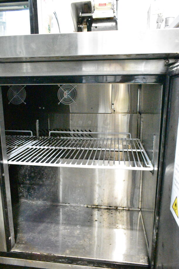 2021 Atosa MGF8402GR Stainless Steel Commercial 2 Door Undercounter Cooler on Commercial Casters. 115 Volts, 1 Phase. Tested and Working! - Image 4 of 6