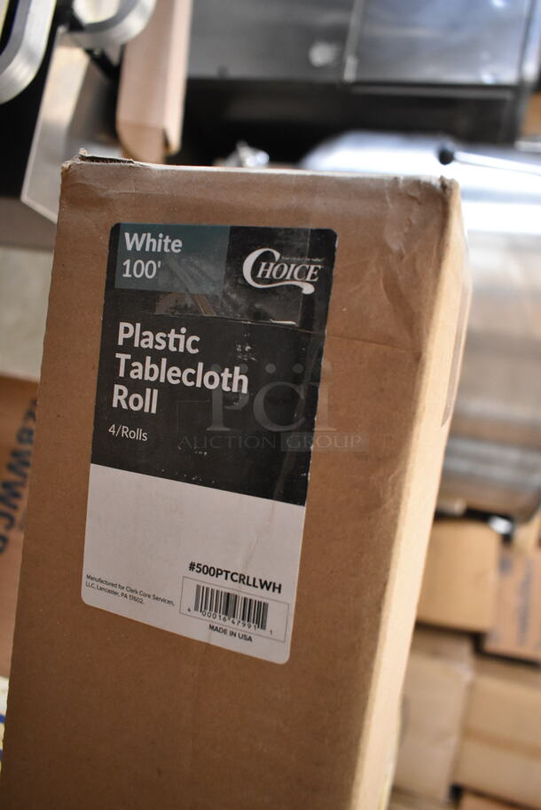 PALLET LOT of 15 BRAND NEW Boxes Including 4 Box H-9-CL High Ball Glasses, Dart 12BWWCR Concorde 10-12 oz. White Non-Laminated Round Foam Bowl - 1000/Case, GET H-9-1-SAN-CL Cheers 9 oz. Customizable Clear SAN Plastic Highball Glass - 24/Case, Choice 16 oz Deli Container, M-4010 100' Banquet Roll, 500PTCRLLWH Choice 40" x 100' White Plastic Table Cover Roll - 4/Case, 128HD24COMBO  ChoiceHD 24 oz. Microwavable Translucent Plastic Deli Container and Lid Combo Pack - 240/Case, 433PANPAL2 Baker's Lane PanPal Non-Stick Reusable Full Size Pan Liner - 2/Pack, Vollrath 68291 Wear-Ever 40 Qt. Replacement Boiler / Fryer Basket for 68270. 15 Times Your Bid! - Image 7 of 12