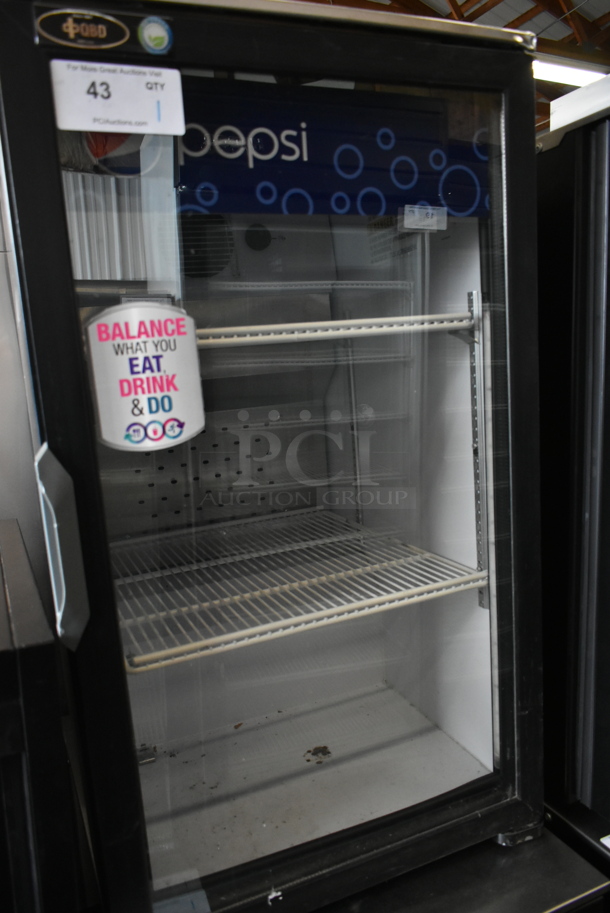 QBD DC6-HC Metal Commercial Single Door Mini Cooler Merchandiser w/ Poly Coated Racks. 115 Volts, 1 Phase. Tested and Working! - Image 2 of 4