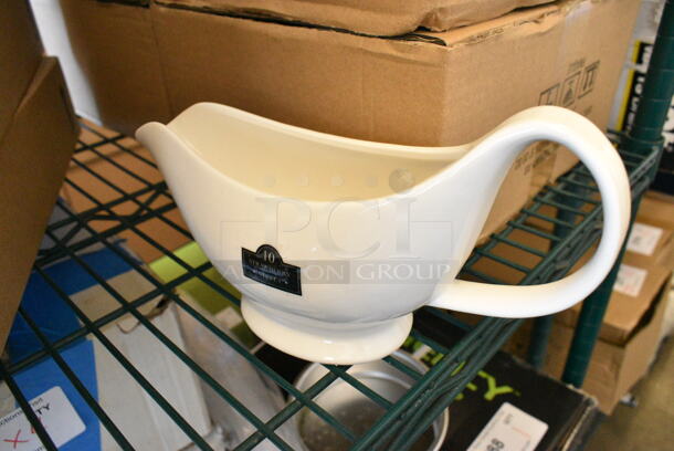 6 Box of 3 BRAND NEW SCRATCH AND DENT! 10 Strawberry Street WTR-20GRAVY-XG Whittier 20 oz. White Porcelain Gravy Boat. 6 Times Your Bid! - Image 3 of 6