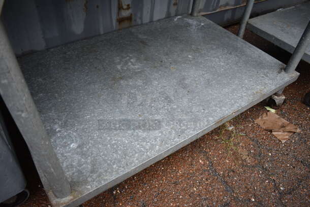 Stainless Steel Table w/ Metal Under Shelf on Commercial Casters. 47x32x34 - Image 3 of 4