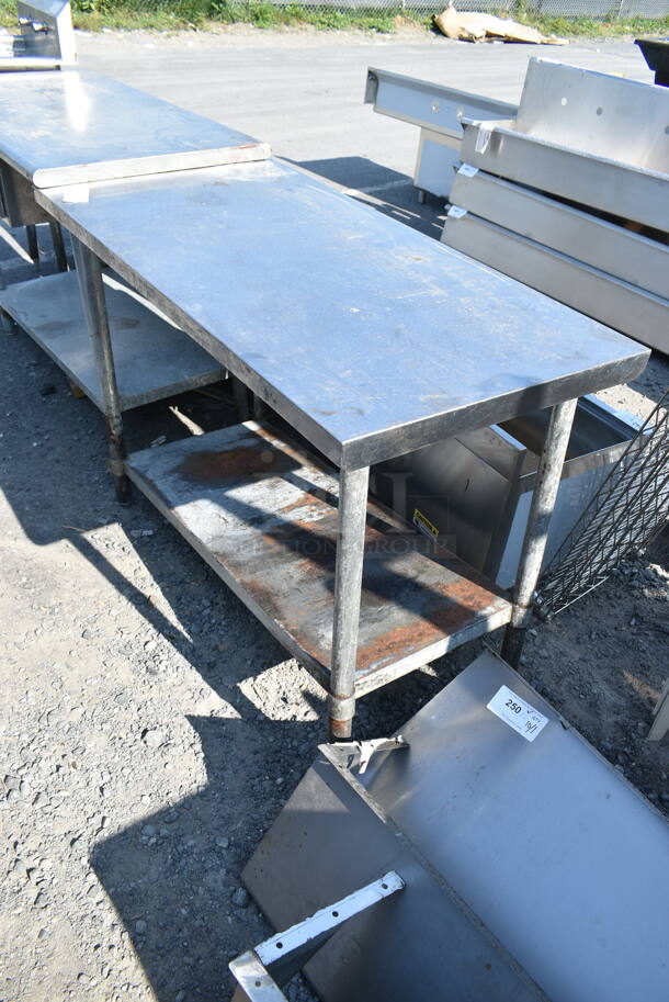 Stainless Steel Table w/ Metal Under Shelf.  - Image 3 of 4