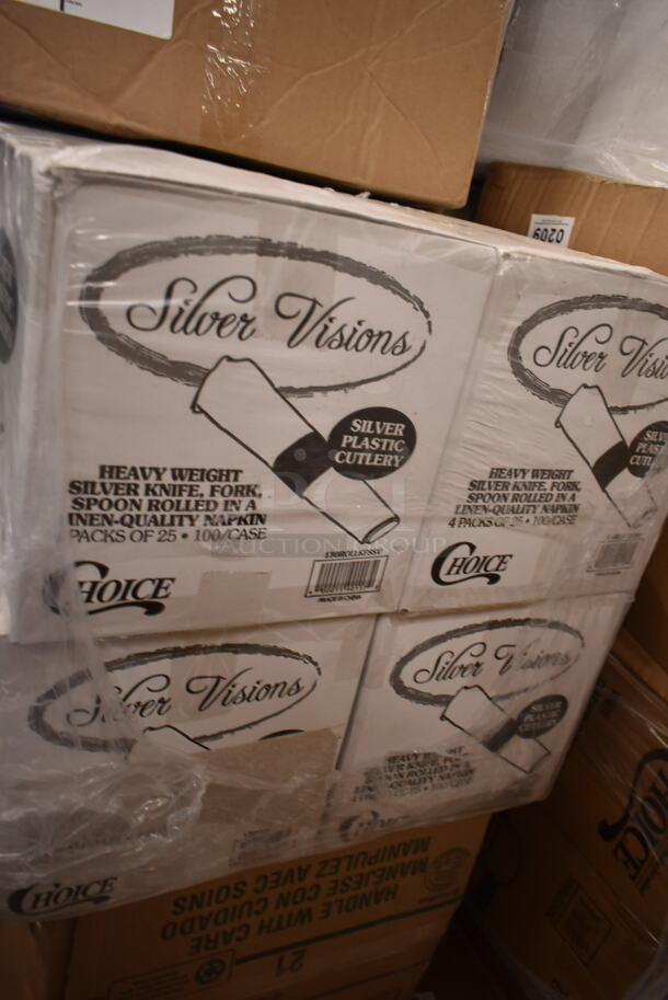 PALLET LOT of 19 BRAND NEW Boxes Including 760FF16 Choice 16 oz. French Fry Cup - 1000/Case, Lavex 502386016CL Lavex 55-60 Gallon 16 Micron 38" x 60" High Density Janitorial Can Liner / Trash Bag - 200/Case, 760SOUP8WPA Choice 8 oz. White Double Poly-Coated Paper Food Cup with Vented Paper Lid - 250/Case,  TD24 Solo Ultra Clear™ TD24 24 oz. Customizable Clear PET Plastic Cold Cup - 600/Case. 19 Times Your Bid!  - Image 5 of 12