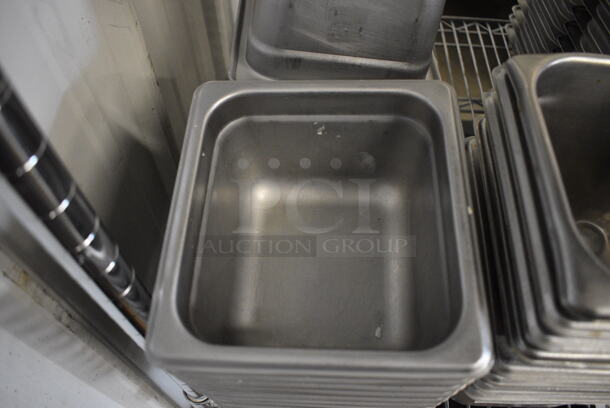 12 Stainless Steel 1/6 Size Drop In Bins. 1/6x4. 12 Times Your Bid! - Image 3 of 3