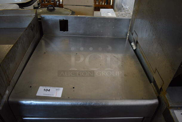 Stainless Steel Commercial Counter w/ 2 Drawers and Back Splash. 24x24x38.5 - Image 4 of 6