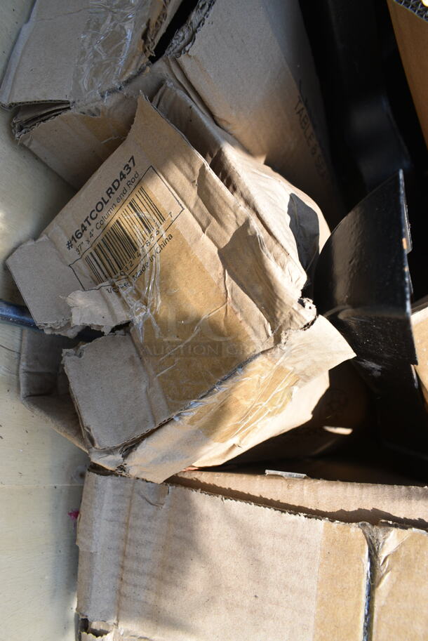 PALLET LOT of 12 BRAND NEW SCRATCH AND DENT! Items Including Flat FBT2084A01 Auto Adjust UR22 Table Base Parts, 164TB5222 Lancaster Table & Seating 5" x 22" Straight Cast Iron Table Base Plate, 164TCOLROD25 Lancaster Table & Seating 25 3/16" Standard Height Table Base Column and Rod, 164TS1000 Lancaster Table & Seating 10" Cast Iron Table Base Spider, 164TCOLRD437 Lancaster Table & Seating 37 1/2" x 4" Bar Height Table Base Column and Rod. 12 Times Your Bid!  - Image 10 of 12