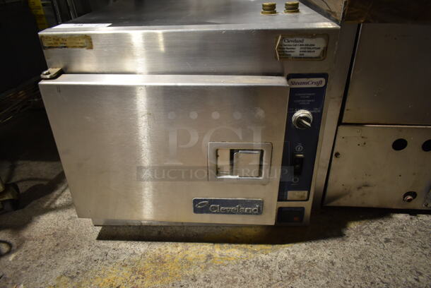 Cleveland 21CET8 SteamCraft Stainless Steel Commercial Countertop Electric Powered Single Deck Steam Cabinet. 208 Volts, 3 Phase.  - Image 2 of 5