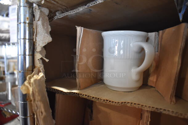 17 BRAND NEW IN BOX! White Ceramic Mugs. 3x3x4. 17 Times Your Bid! - Image 4 of 4