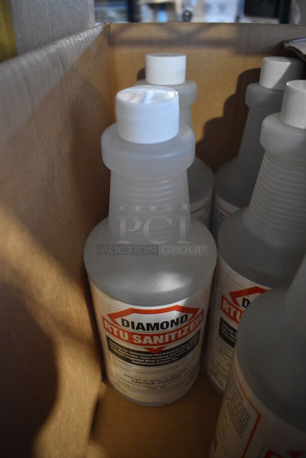 Box of 11 Diamond RTU Sanitizer Bottles. 3.5x3.5x10