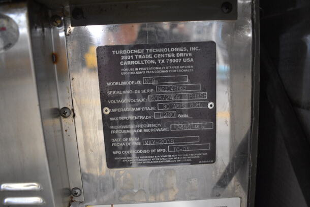 2015 Turbochef Model NGO Metal Commercial Countertop Electric Powered Rapid Cook Oven. 208/240 Volts, 1 Phase. 16x29x21.5 - Image 5 of 6