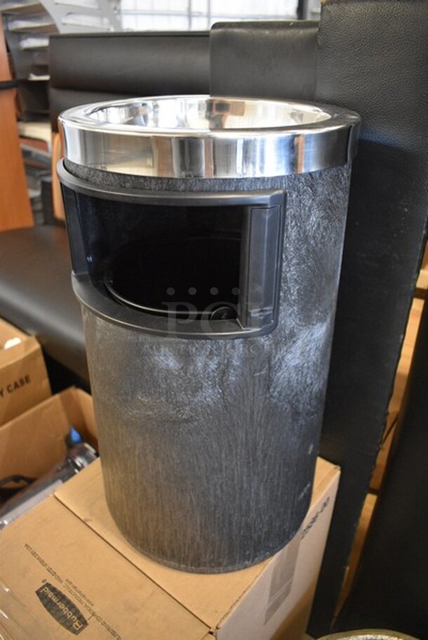 BRAND NEW! 3 Rubbermaid Model 2856-00 Trash Can and Smoking Urn. 10.5x10.5x19.5.  - Image 2 of 4
