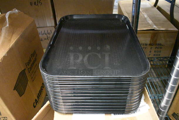 24 BRAND NEW IN BOX! Cambro Black Poly Trays. 12x16x1. 24 Times Your Bid! - Image 1 of 3