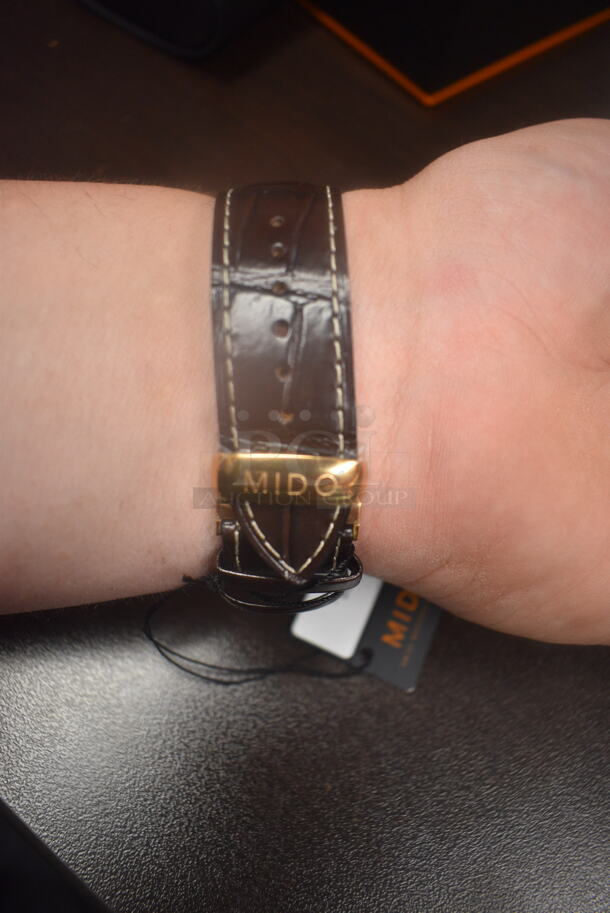 BRAND NEW IN BOX! Mido Multifort Automatic Men's Watch with Leather Band - Image 5 of 9
