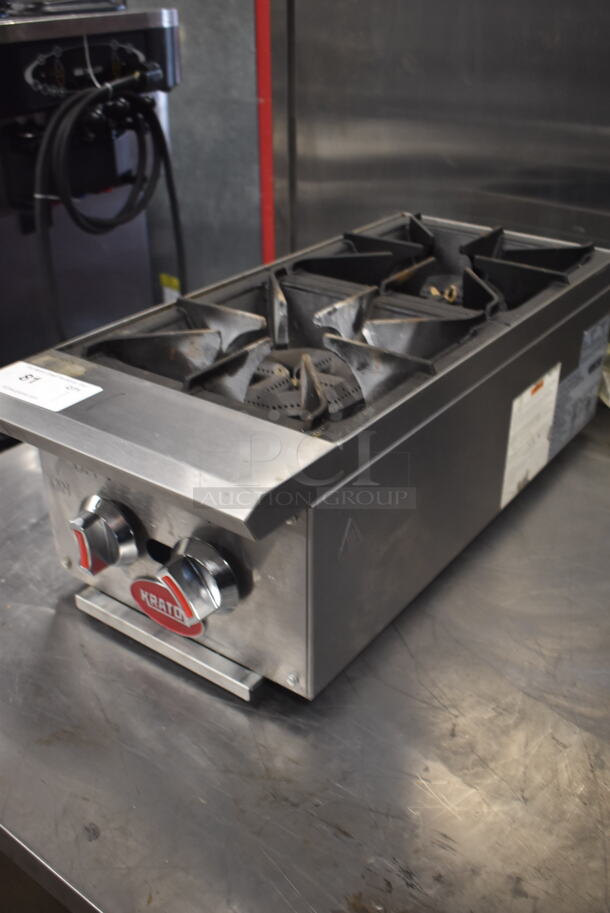 Kratos 29Y-070 Commercial Stainless Steel Natural Gas Countertop 2 Burner Hot Plate. 50,000 BTU. - Image 3 of 6