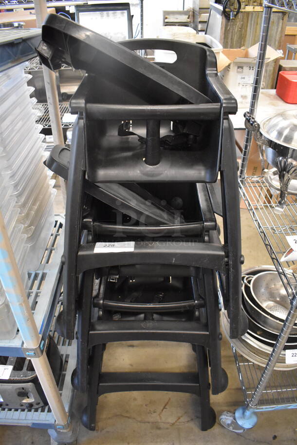 3 Rubbermaid Black Poly High Chairs. 24x24x32. 3 Times Your Bid! - Image 1 of 3