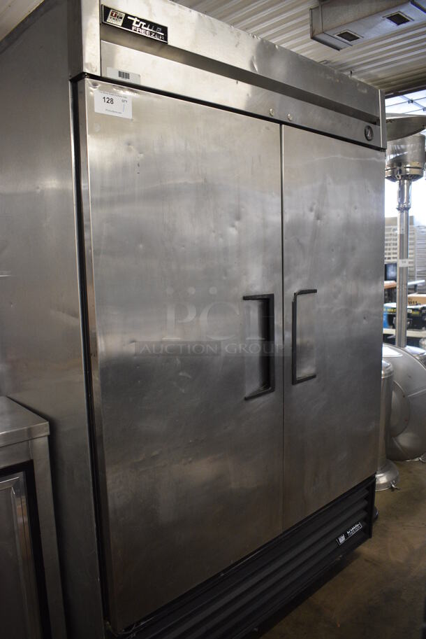 True Model T-49F Stainless Steel Commercial 2 Door Reach In Freezer on Commercial Casters. 115 Volts, 1 Phase. 54x30x82. Cannot Test - Unit Trips Breaker