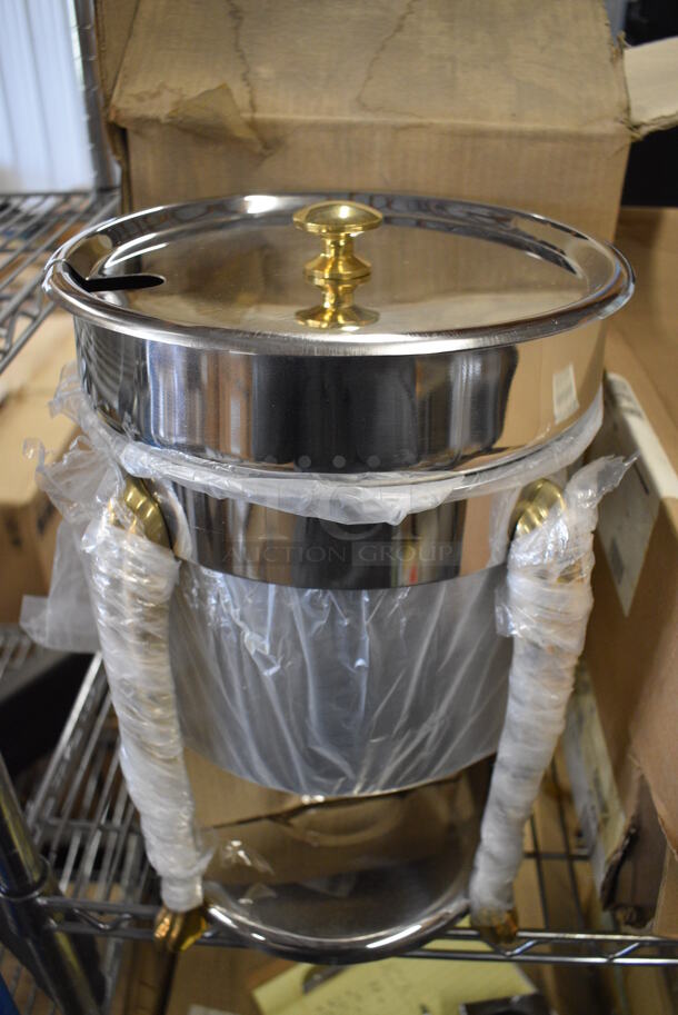 BRAND NEW IN BOX! Update Model HM13 Stainless Steel Chafing Dish w/ Drop In Bin and Lid. 10x10x15
