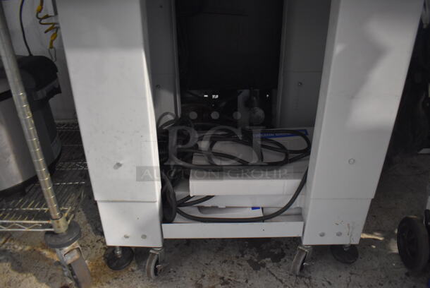 Clamco 820 Tunnel Metal Commercial Floor Style Shrink Wrapping Tunnel on Commercial Casters. 32x27x55. Cannot Test Due To Plug Style - Image 7 of 8