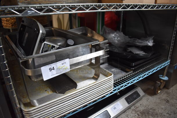 ALL ONE MONEY! Tier Lot of Various Items Including Metal Full Size Baking Pans and Chafing Dish Frame! - Image 1 of 5