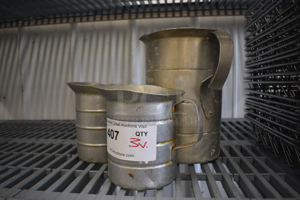 3 Various Metal Pitchers. Includes 6.5x5x5. 3 Times Your Bid! - Image 3 of 3