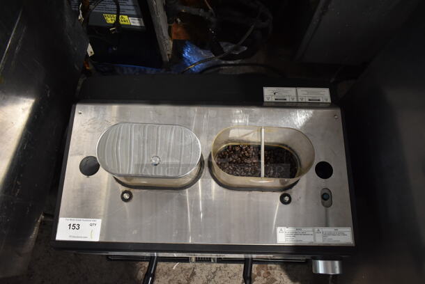 2018 Schaerer Barista Stainless Steel Commercial Countertop 2 Group Espresso Machine w/ 2 Portafilters, 2 Steam Wands and 2 Hoppers. 208/240 Volts, 1 Phase.
 - Image 2 of 6