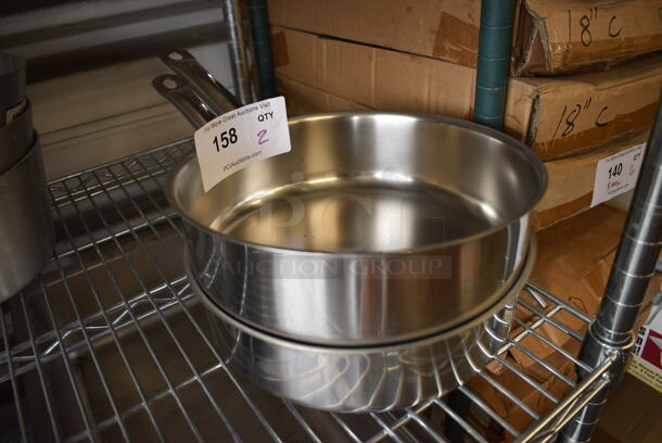 2 BRAND NEW! Stainless Steel Sauce Pots. 20x10x3. 2 Times Your Bid!