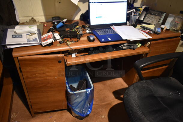 ALL ONE MONEY! ROOM LOT of Desks, Heater, Shelves. Everything Else Shown Is Not Included. BUYER MUST REMOVE. (hallway) - Image 5 of 11