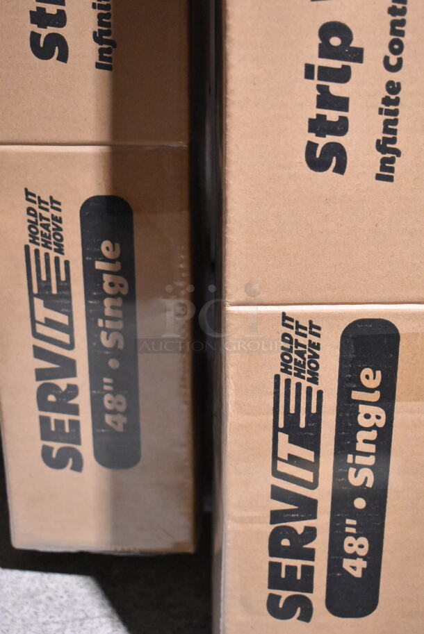 2 BRAND NEW IN BOX! ServIt 423SWI48CP Stainless Steel Commercial 48" High Wattage Strip Warmer with Infinite Controls. 120 Volts, 1 Phase. 2 Times Your Bid! - Image 3 of 5
