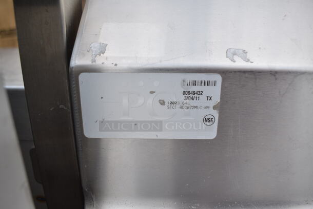 WinHolt Stainless Steel Counter w/ Back Splash, Under Shelf and Doors on Commercial Casters.  - Image 5 of 5