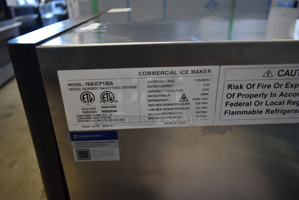 BRAND NEW SCRATCH AND DENT! 2023 Avantco 194UCF120A Stainless Steel Commercial Undercounter Self Contained Ice Machine. 115 Volts, 1 Phase. - Image 6 of 6
