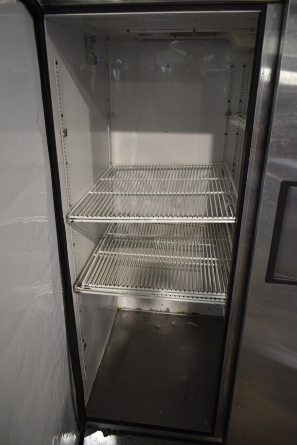 2012 True TG2R-2S ENERGY STAR Stainless Steel Commercial 2 Door Reach In Cooler w/ Poly Coated Racks on Commercial Casters. 115 Volts, 1 Phase. Tested and Working! - Image 6 of 9