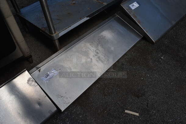 Stainless Steel Commercial Wall Mount Shelf w/ Brackets. 36x12x8 - Image 2 of 3